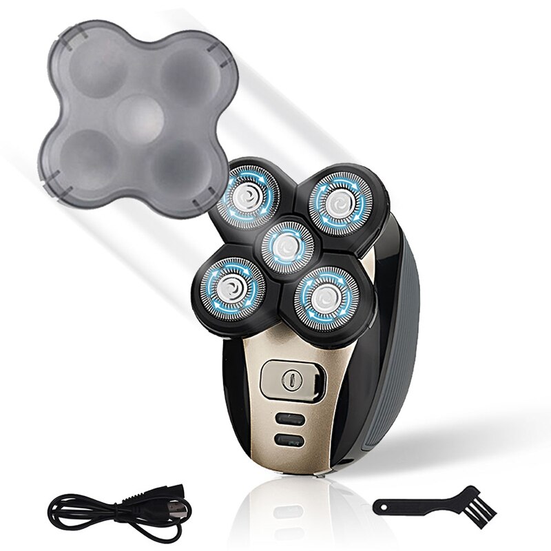 Elektrische Rasierapparate Rasieren Maschine 5 in 1 Bart Rasierer 5D 5 Klingen Nase Haar Trimmer Haarschneidemaschine Wiederaufladbare für männer gesicht USB Sex: Bart Trimmer nur