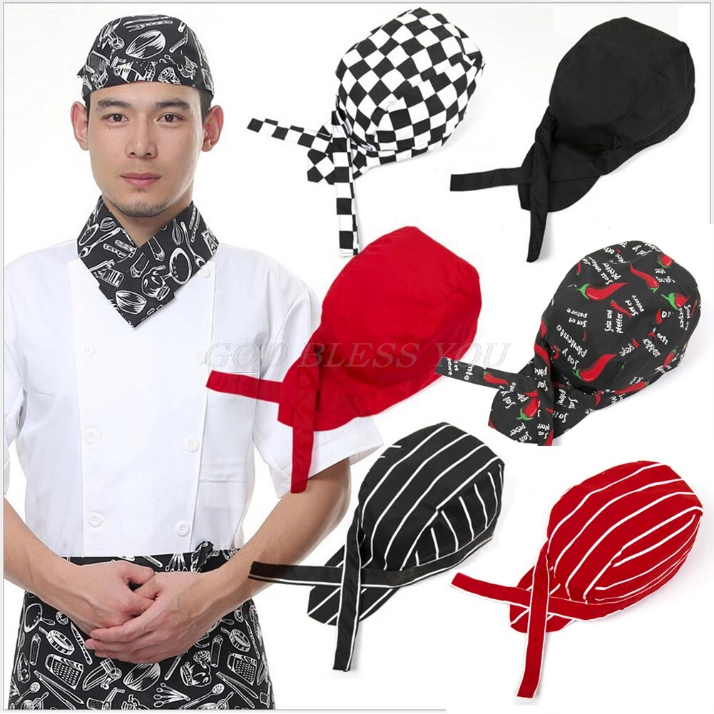 Cotton Colourfull Chef Hat Pirates Chef Cap Skull Cap Catering VariousKitchen Tool Cooking Kit