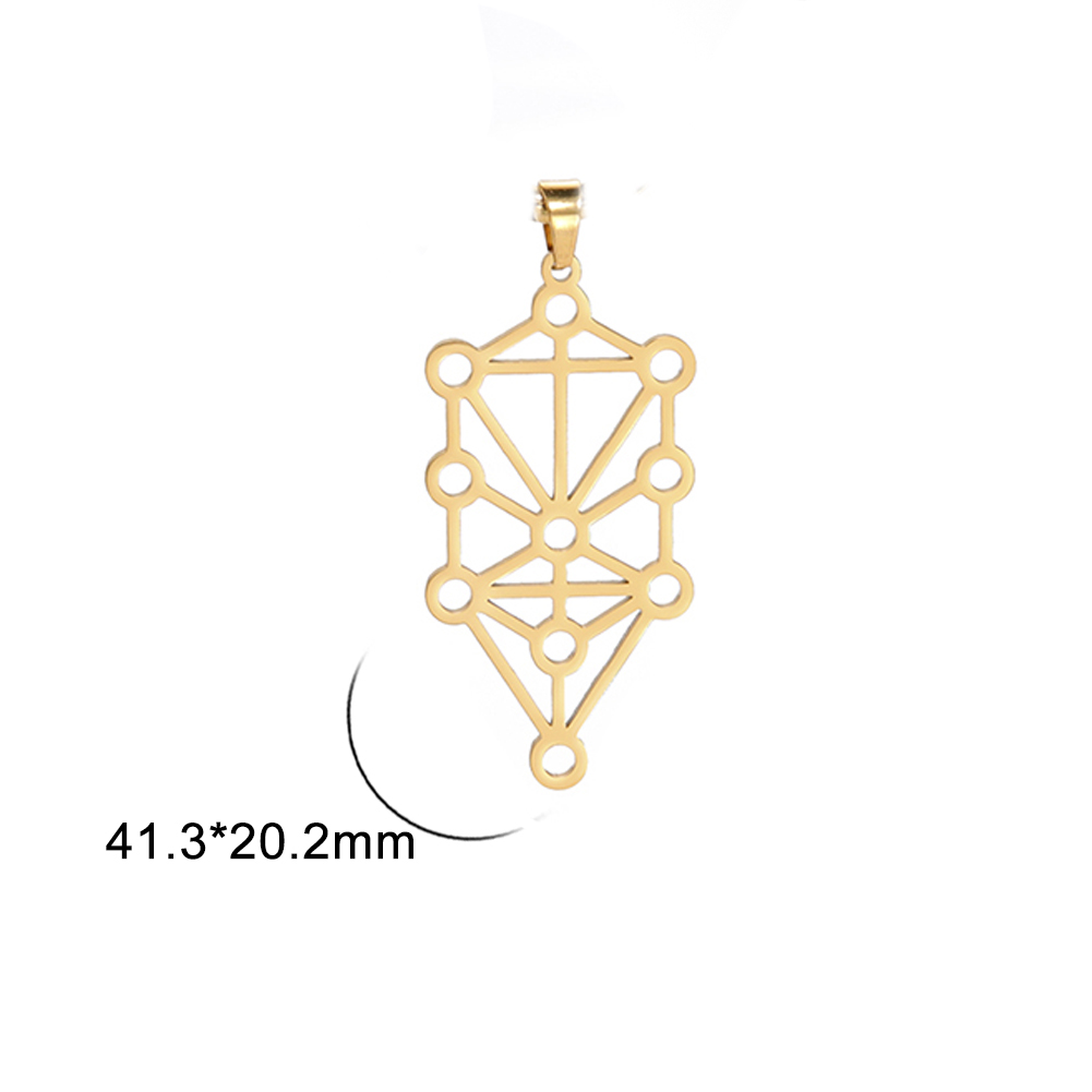 Dawapara Mystic Kabbalah Levensboom Spirituele Amulet Hanger Rvs DIY Bedels voor Sieraden Maken Chanoeka