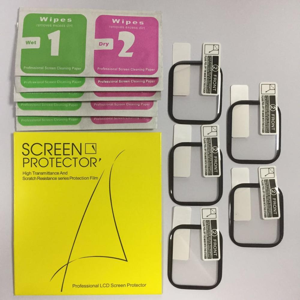 3D Volle Abdeckung Screen Protector Für Apple Uhr 5 4 3 40MM 44MM Nicht Gehärtetem Weichen Glas Film für iwatch 5 Smart Uhr zubehör: 5PCS / 38mm for series123