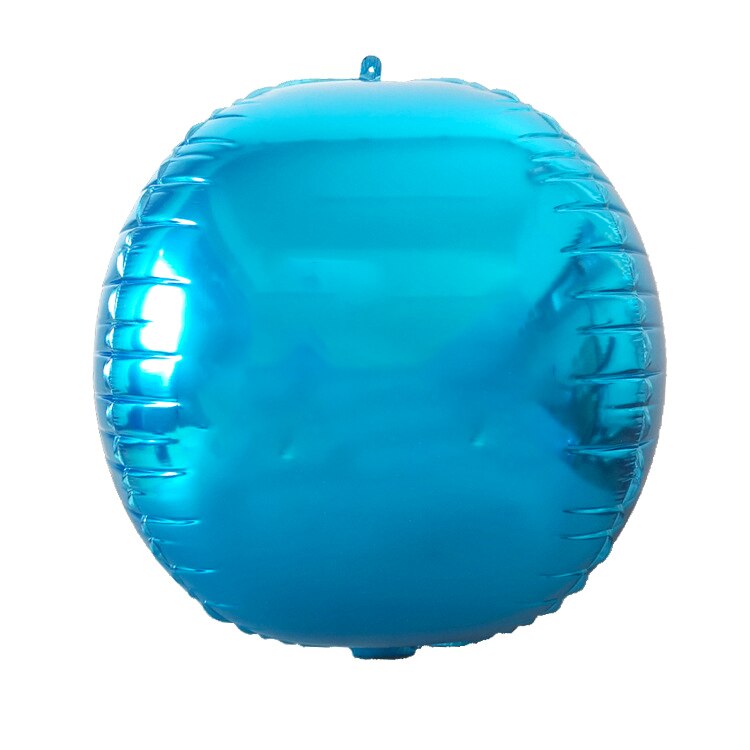 Globos metalizados redondos 4D dorados de 32 pulgadas, globos metalizados de helio, espejo metálico, suministros para Decoraciones de de cumpleaños y bodas, 1 Uds.: Blue 4D Balloon