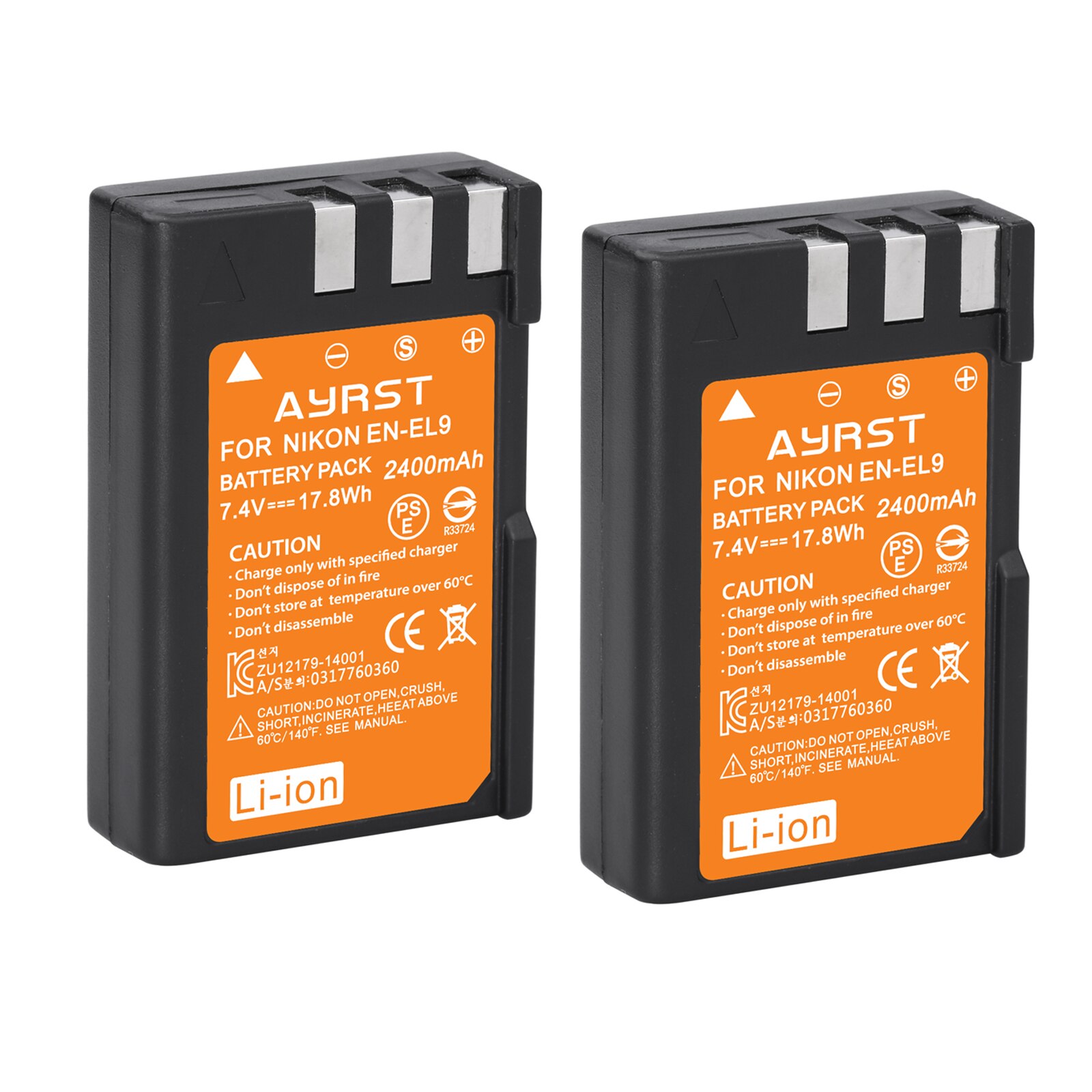 Batterie d'appareil photo 2400mAh EN-EL9 EN EL9 EN-EL9a EN EL9a pour appareil photo Nikon EN-EL9a D40 D60 D40X D5000 D3000