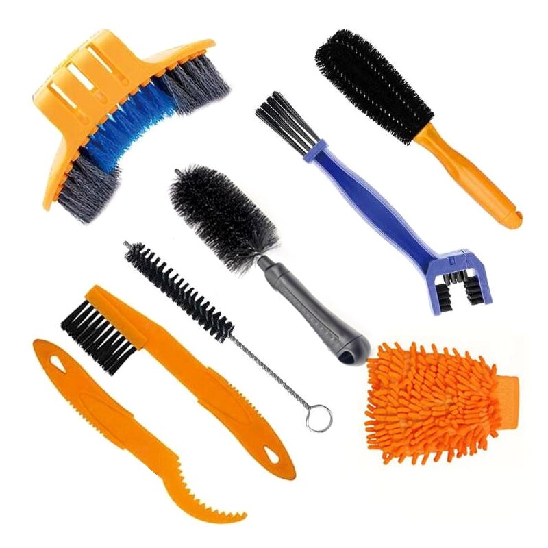 Bicycle Chain Cleaner Scrubber Brushes Mountain Bike Wash Tool Set Cycling Cleaning Kit Bicycle Repair Tools Bicycle Accessories: SET 13