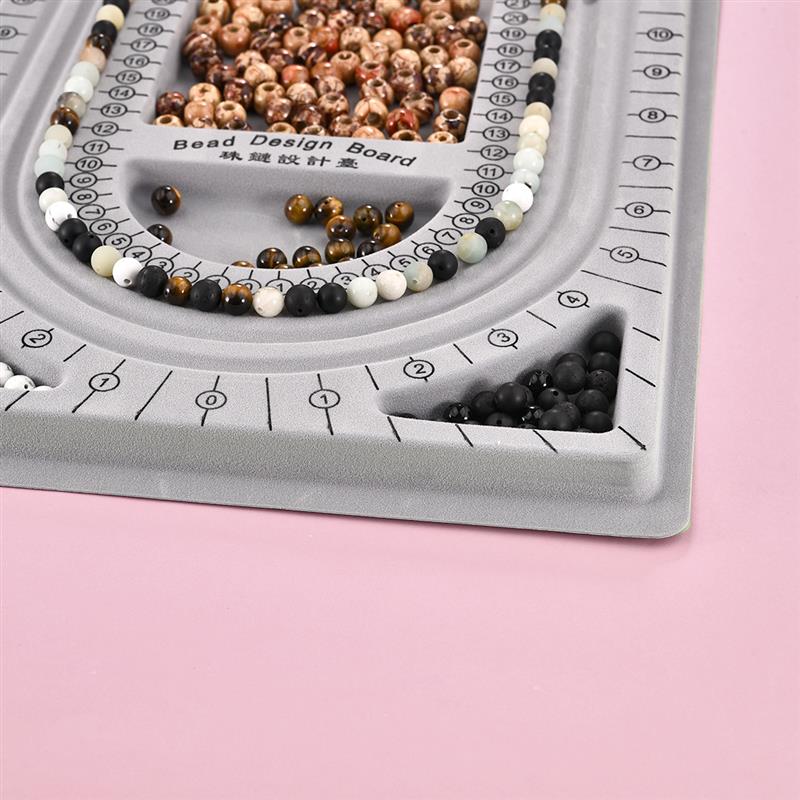 Flocked Bead Board Beading Measuring Tools Jewelry Board For Necklace Bracelet DIY Jewelry Making Craft Tool