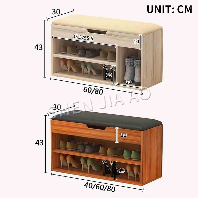 Multifunctional Cloth Stool Shoe Bench Storage Stool Chair Small Cabinet Simple Style Storage Box Stool 1PC