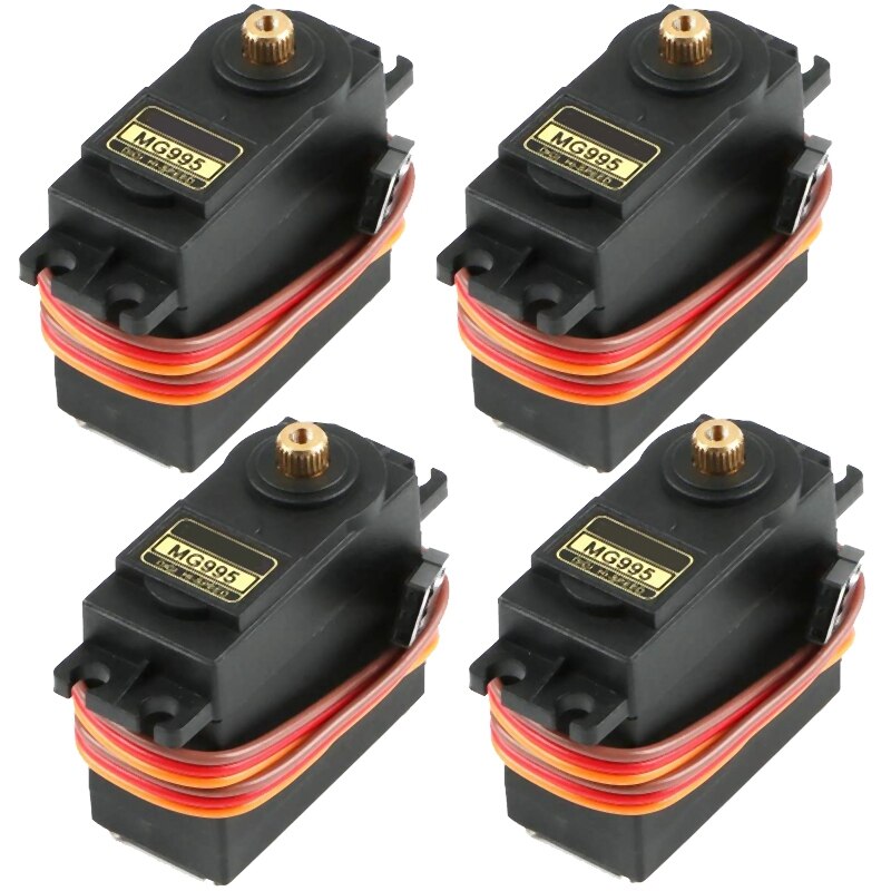 4Pcs MG995 Analog Servo Gear Servo 20KG High Speed Torque Digital Servo Motor for Smart Car Robot Boat RC Helicopter