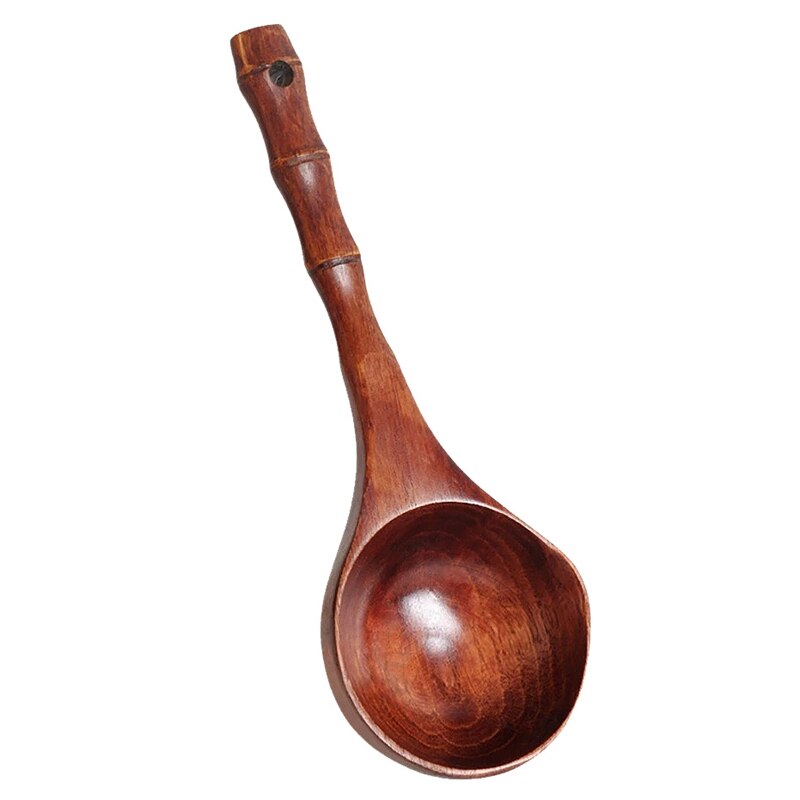 3 stks Houten Soeplepel, Natuurlijke Houten Soep Lepel, Pap Lepel, Graan Zout Lepel voor Eten Mengen Roeren Koken (3 Grootte, S, M, L