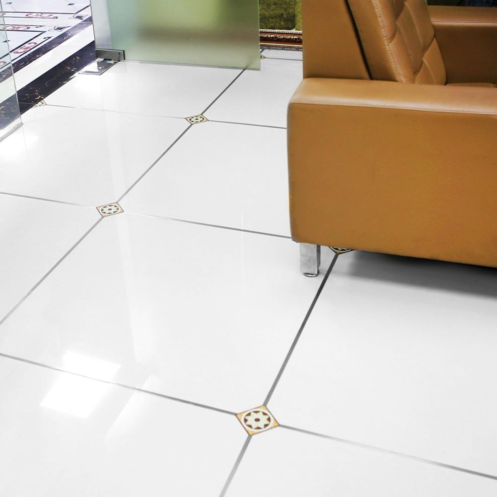 Self Adhesive Tile Sticker PVC and Metal Copper Gold Foil Lines Drawing Waterproof Floor Tile Wall Gap Sealing Tape Strip