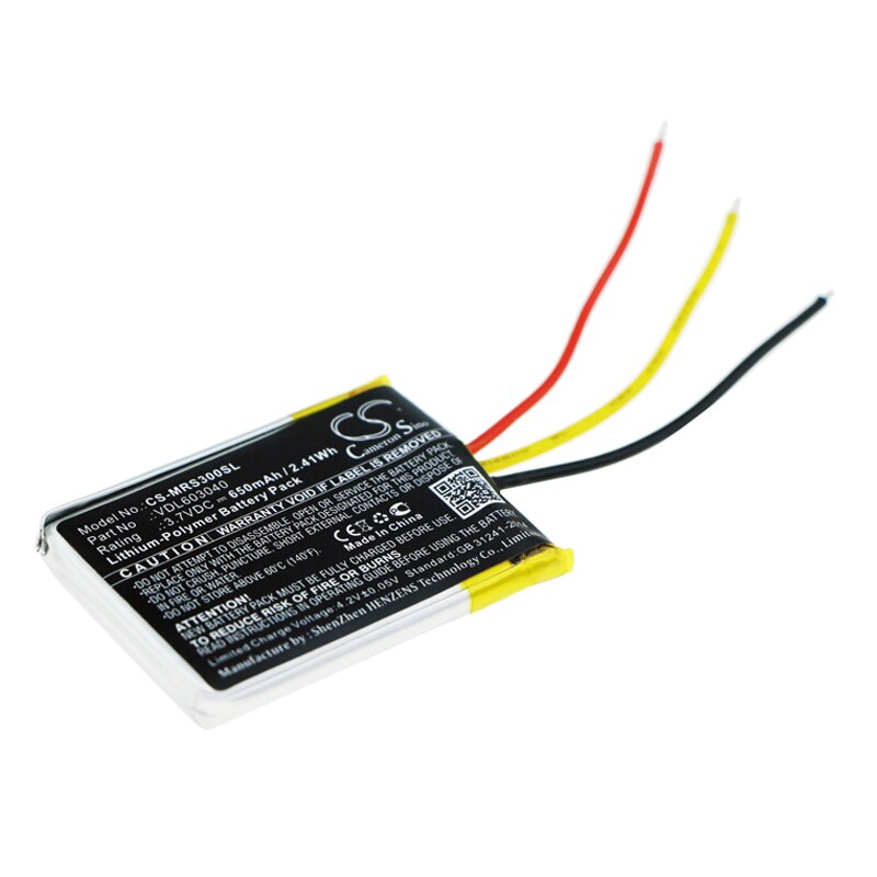 Cameron Sino VDL603040 Voor Marshall Major Ii Iii Bluetooth Mid CS-MRS300SL Vervanging Digitale Draadloze Headset Batterij Batteria
