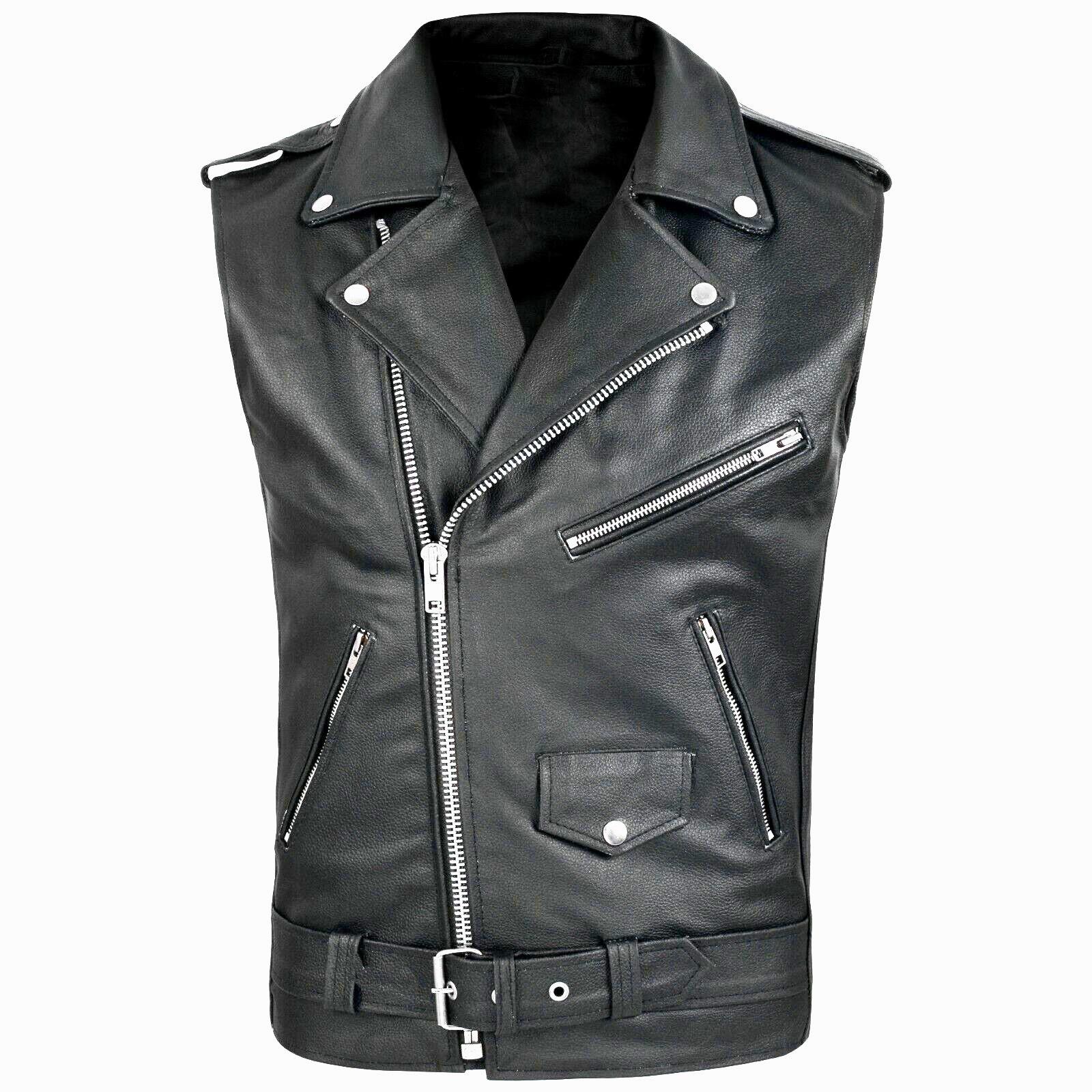 Herenvest Steampunk Homme PU-leer motorfiets mouwloos vest jas vintage meerdere ritsen Victoriaanse gotische herenvesten: XL