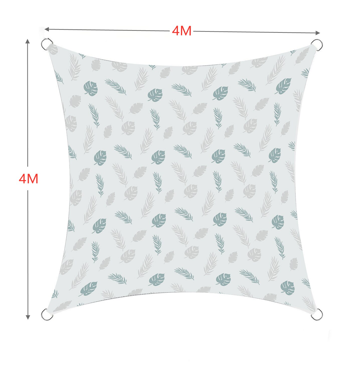 Waterproof Sun Shelter Garden Printed Sunshade Sail Outdoor Leaf Rainproof Shade Patio Terrace Pool Swimming Awning Canopy