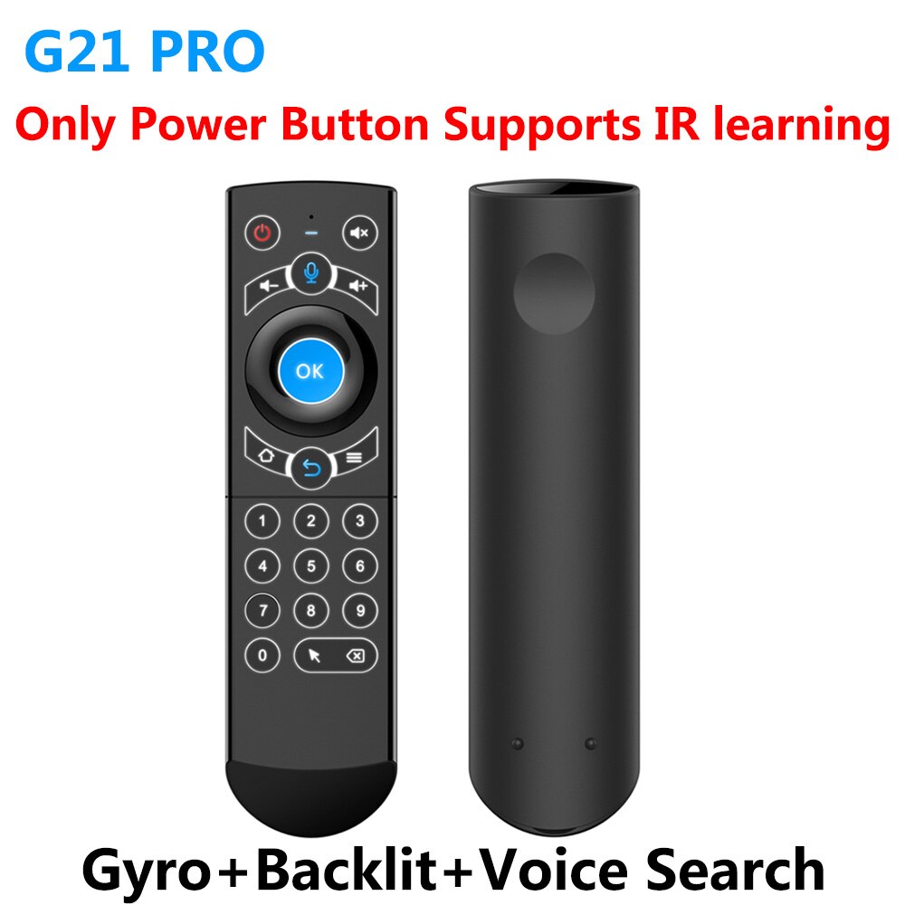 Q7 Backlit Gyro Wireless Air Mouse 2.4G Smart Voice Remote Control IR Learning for Ugoos X3pro plus Android TV Box vs G21Pro: G21 PRO