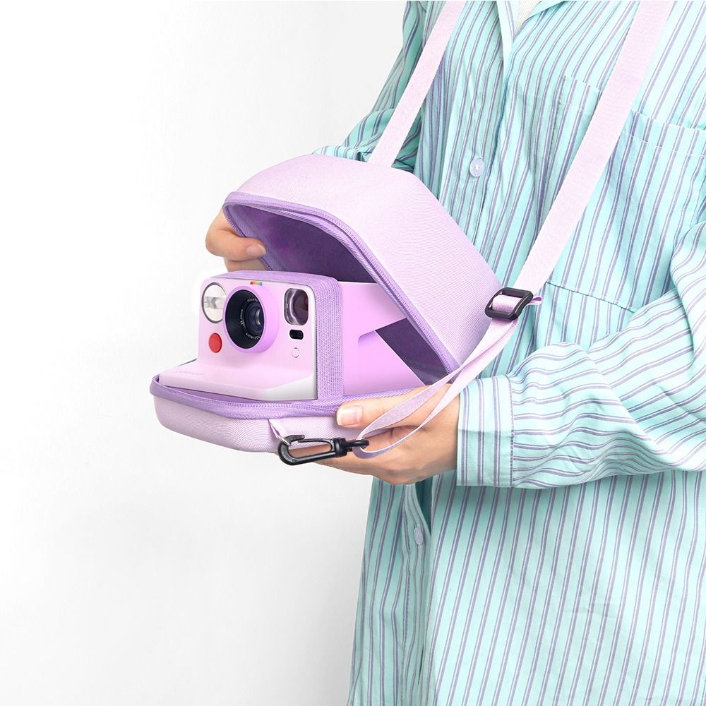 Camera Storage Bag Film Camera Carrying Case Protective Cover Adjustable Strap Cloth Texture for Polaroid GO/One Step 2/NOW+