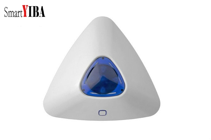 SmartYIBA Triangle Wireless Indoor Strobe Siren 433MHz Alarm Siren 12V Flash Siren for WIFI GSM Alarm Systems G90B Plus