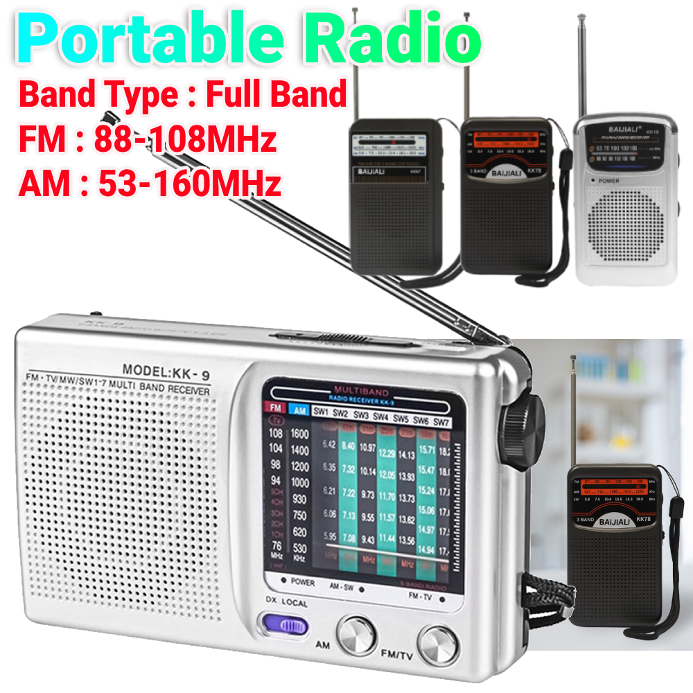 Radio retrò portatile ricevitore FM/AM/SW altoparlante integrato Display LCD Antenna telescopica Radio meteo di emergenza alimentata a batteria