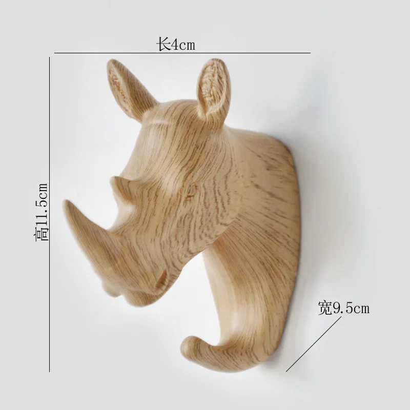 Ganchos con forma de Animal europeo, ciervo, Stags, rinoceronte, caballo, jirafa, cabeza de elefante, colgador de pared, abrigo para sombrero, gancho, soporte para estante, decoración del hogar