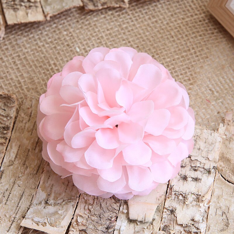 Grosse boule de marguerite 3 pièces 10cm | Fausse fleur artificielle de , fleur pour mur de maison et mariage, bricolage de décoration d'arrière-plan manuel: light pink