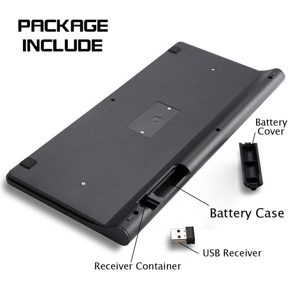 Mini 2.4GHz Wireless Keyboard And Mouse Set Waterproof For Mac Apple PC Computer