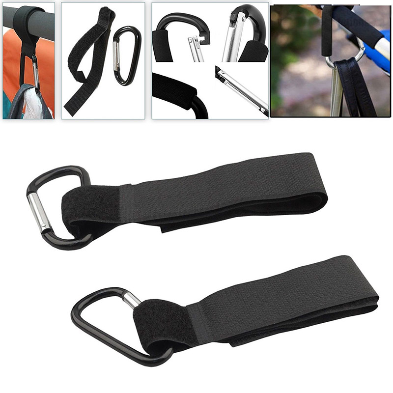 2Pcs Shopping Bag Stroller Hook for Wheelchair Stroller Carabiner Clip Baby Carriage Bag Hooks AC889