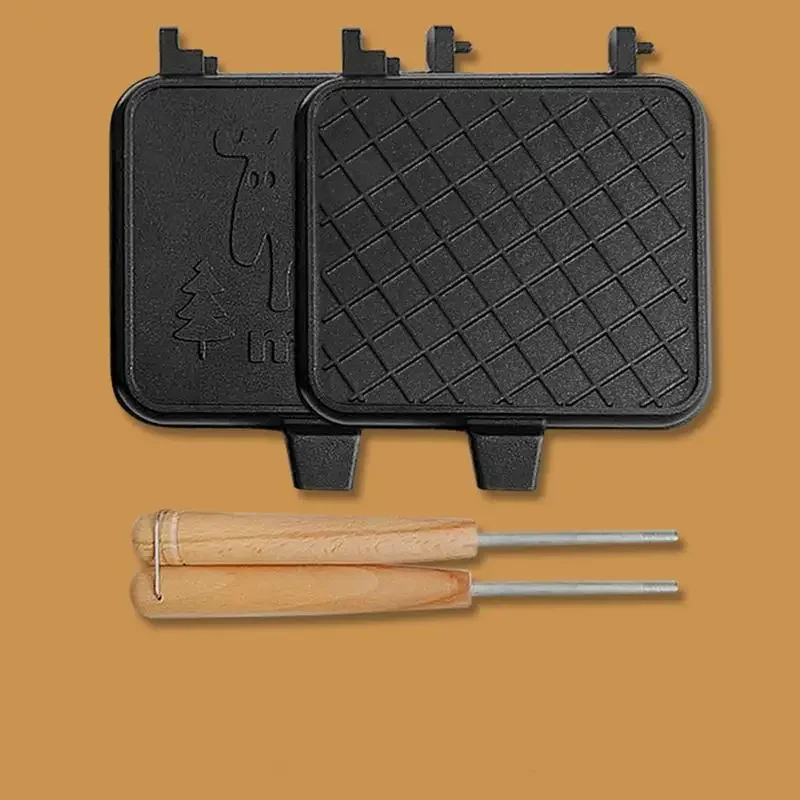 Doppelseitige Sandwich-Pfanne, antihaftbeschichtet, faltbar, Grillpfanne für Brot, Toast, Frühstücksmaschine, Waffel, Pfannkuchen, Küchenbedarf