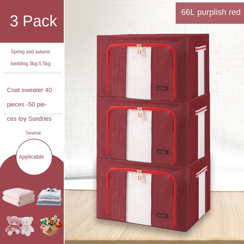 Super large cotton and linen storage box fabric clothing finishing box box folding storage bag household wardrobe artifact