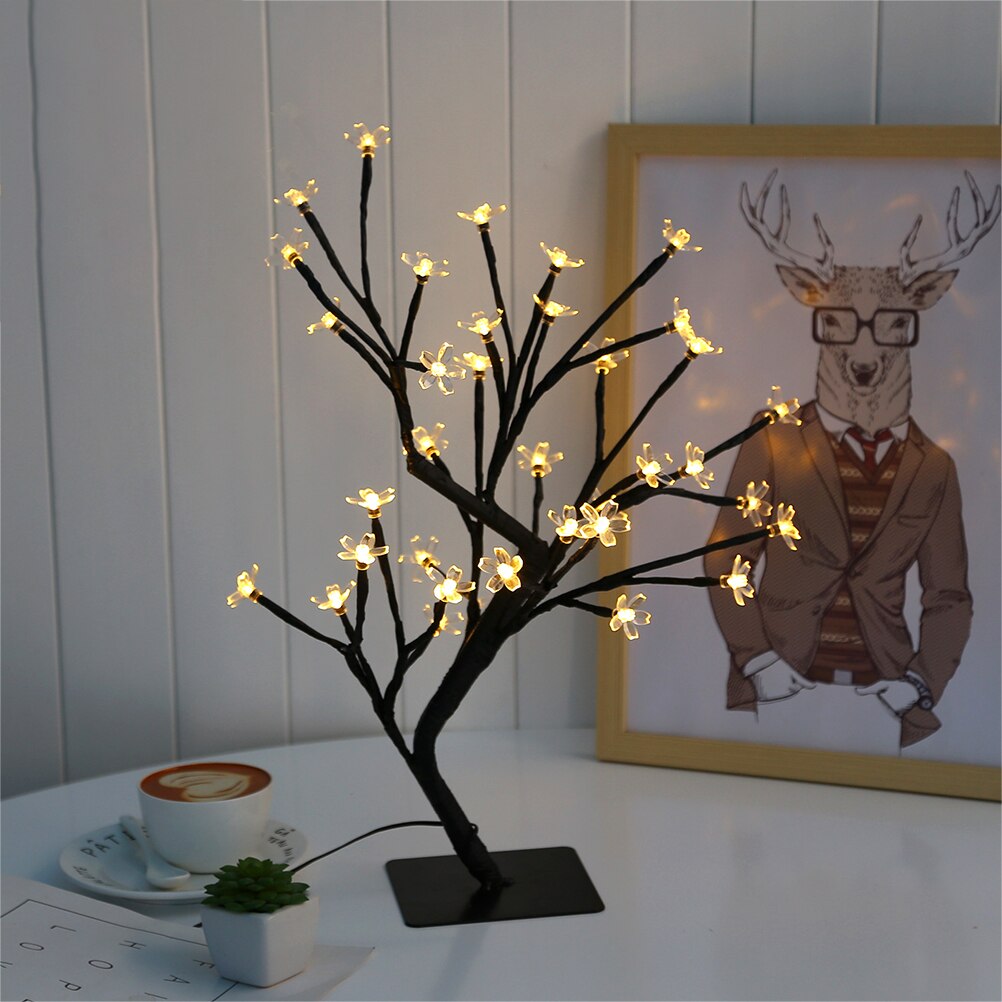 LED Cherry Blossom Light Desk Light 48LED Table Tree Lamp Home Party FestivalDecoration Festoon Led Light Christmas Fairy Lights: Default Title