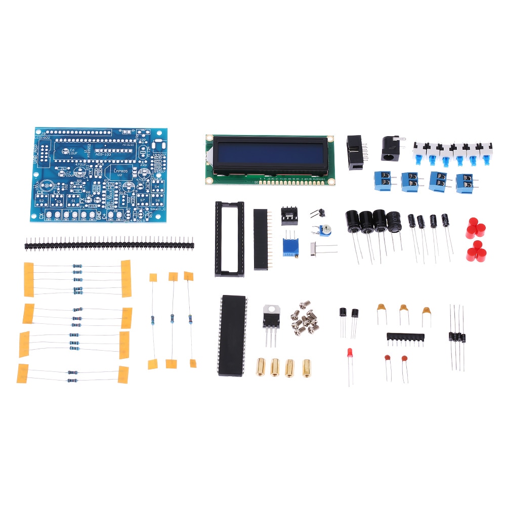 LCD Digital frequenz zähler Secohmmeter Kapazität Meter DIY Bausatz Frequenz Meter cymometer Induktivität Tester frequenzimetro