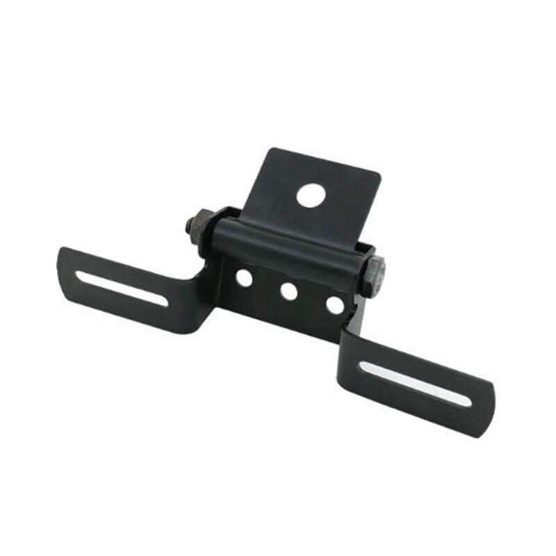 Marco para matrícula plegable ajustable Universal para motocicleta (Blcak)