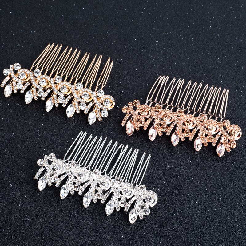 Épingle à cheveux, accessoires de mariage, Clips, cristal romantique, perle fleur, strass, diadème, couronne de mariée, peigne