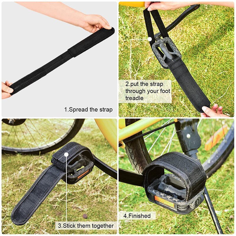 1 par nylon cykel pedal stropper tå klip fod rem bælte klæbende cykel pedaler fast gear landevejscykel dele mtb tilbehør
