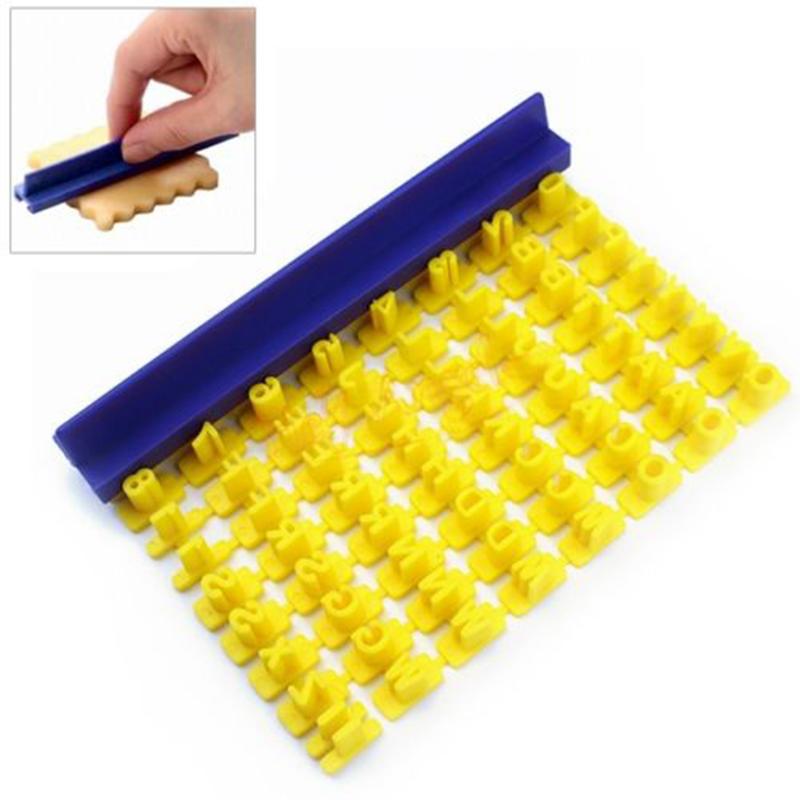 Alfabet Nummer Brief Impress Set Cookie Koekje Stempel Embosser Snijder Taart Fondant Diy Mallen Bakken Gereedschap: Default Title