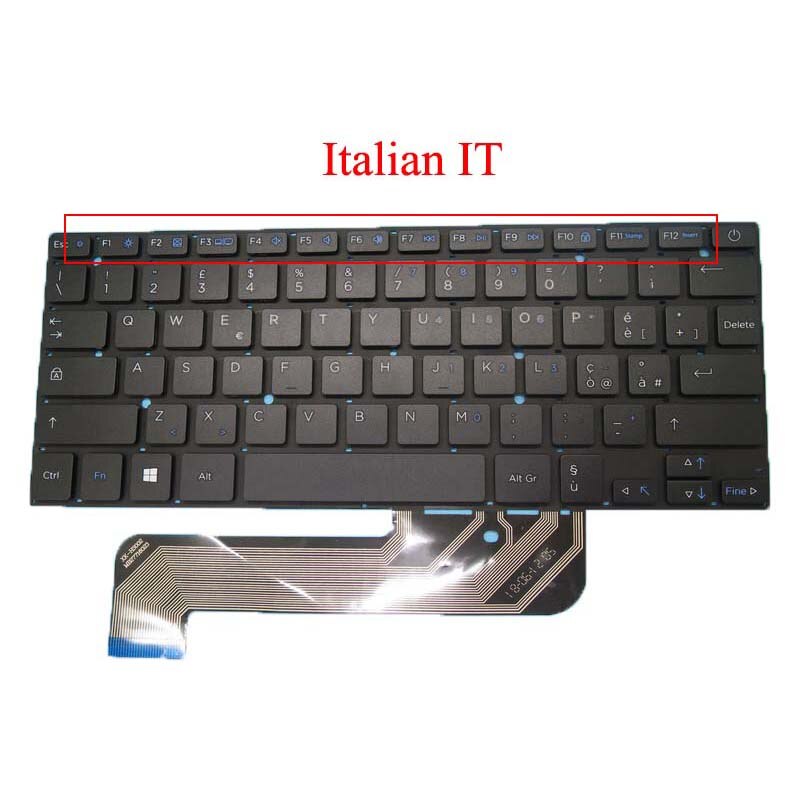 Teclado para ordenador portátil, para Irbis NB44, XK-HS002, MB27716023, Arabia, italiano, español, inglés, negro, sin marco, US SP IT AR,