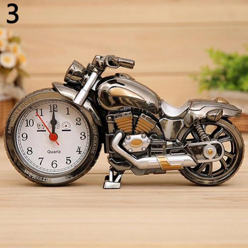 Motorcycle Shape Quartz Clock Alarm Clock Timekeeper Desktop Home Room Desk Decoration Cool Alarm Clock