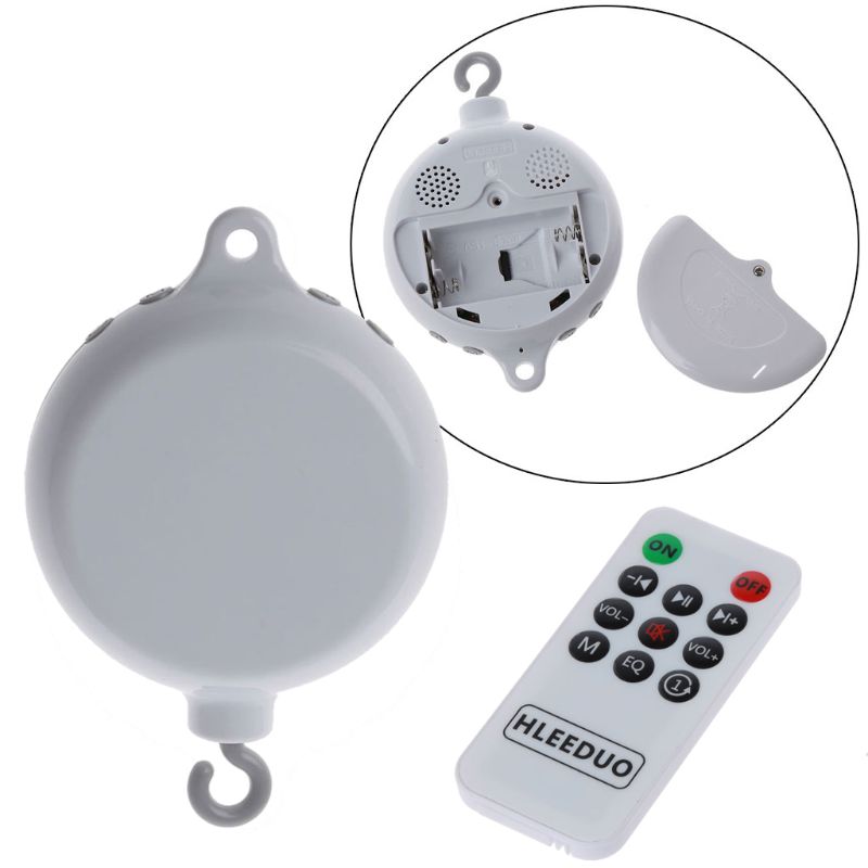 Baby Mobile Crib Bed Bell Toy Support TF Card Music Box with Remote Control