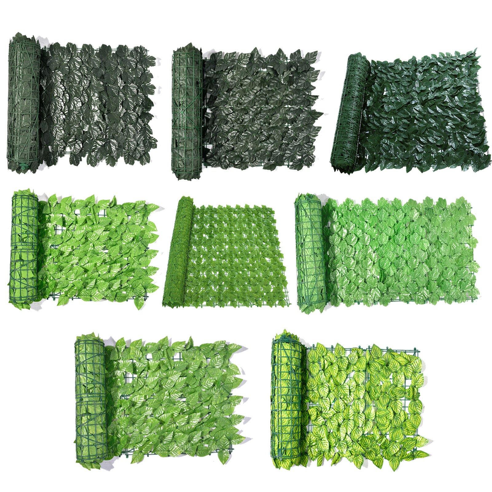 1*3M Artificial Ivy Leaf Hedge Screening Green Leaf Privacy Fence Environmental Protection Odorless Natural without Fading