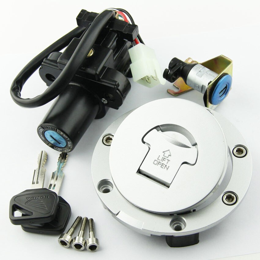 Motorcycle Keyed Fuel Cap Kit Ignition Switch For Honda CBR600 CBR600F PC35 F4 F4I 35010-MBW-600 35010-MBW-682 35010-MBW-A11