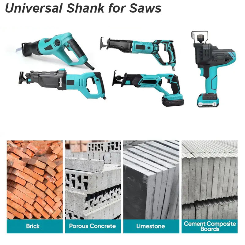 Reciprozaagblad Sloop Metselwerk Sabel Carbide Legering Hard Gesneden Baksteen Houten Blok PVC Buis Poreuze Beton Tanden Getipt