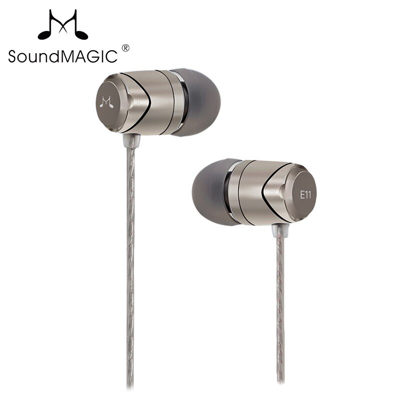 SoundMAGIC E11 in-ear oortelefoon zonder microfoon zware bas HIFI muziek oortelefoon voor ipod mp3 speler: E11 Gray