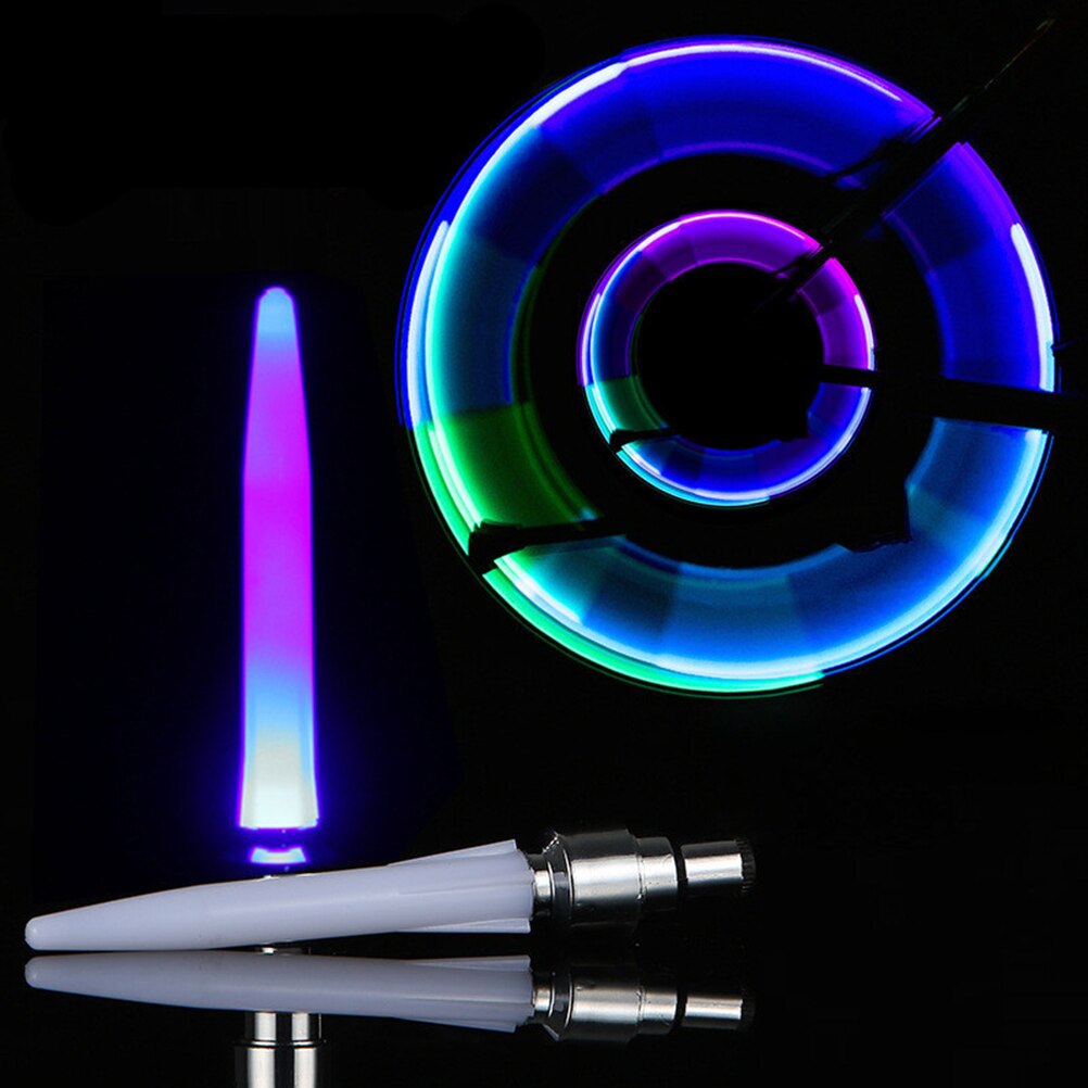 Luces LED para rueda de motocicleta, cubiertas de válvula de neumático para bicicleta de montaña, radios nocturnos, luz para neumáticos de Motor, Uds.: B MULTICOLOR