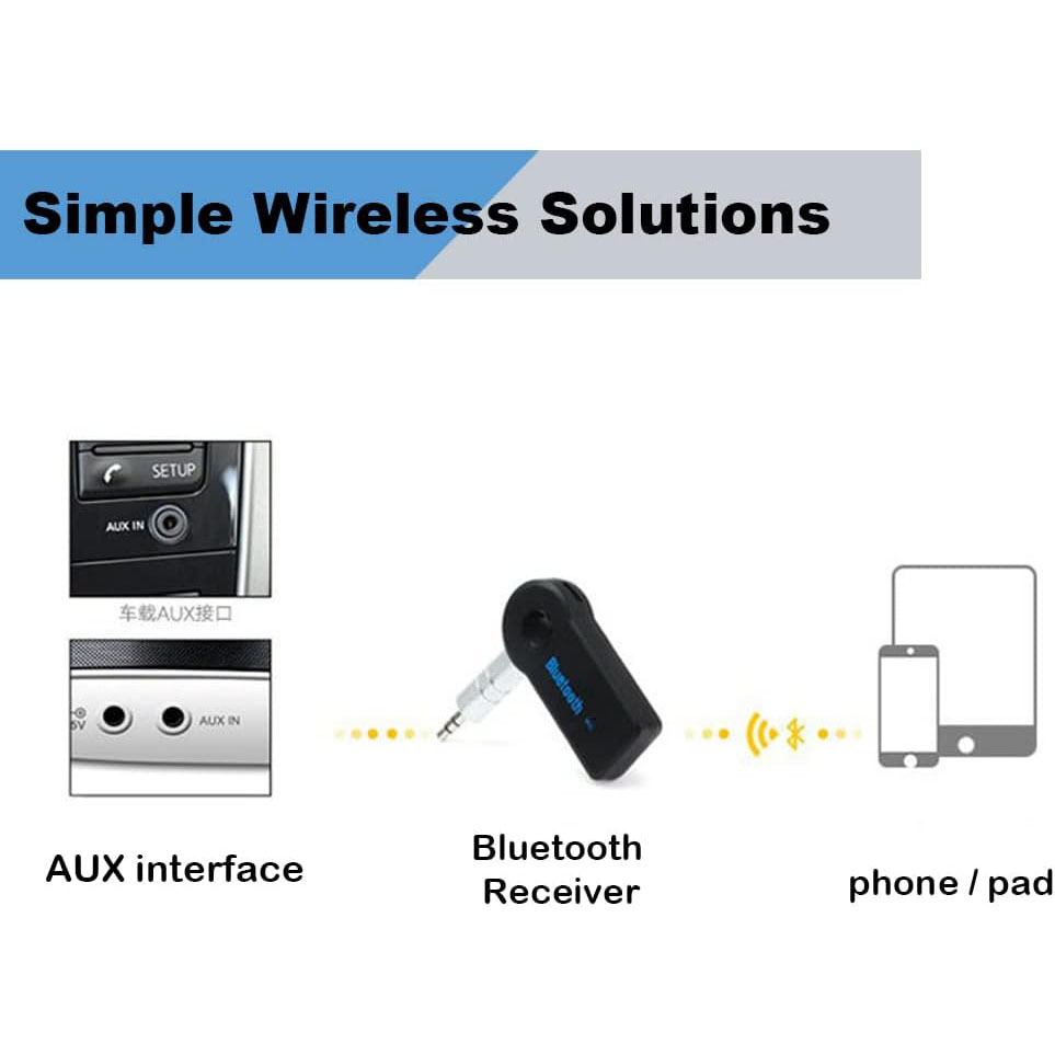 Aux Car Bluetooth Receiver 5.0 Interface 3.5mm Wireless Audio Adapter Hands Free Call Conversion Bluetooth Transmitter