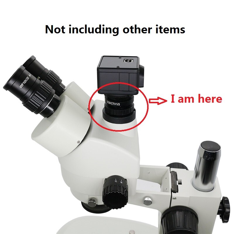 0.3X 0.5X c-mount lentille 1/2 1/3CTV Microscope caméra adaptateur pour caméra numérique vidéo trinoculaire stéréo Microscope réduction lentille