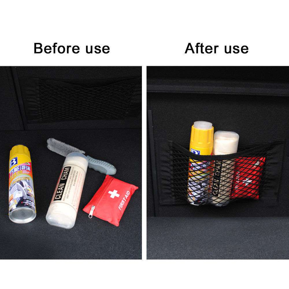 Til skoda fabia superb yeti octavia  a5 a7 bagagerum baggage sæde ryg elastisk opbevaring net organizer tilbehør