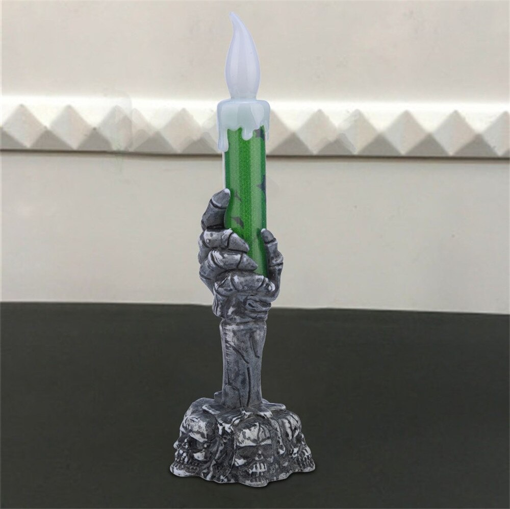Halloween Grusel Skelett Handheld LED Kerze Licht Halloween Schädel Party Lampen Stütze LED glühend Geist Hand Kerze Licht