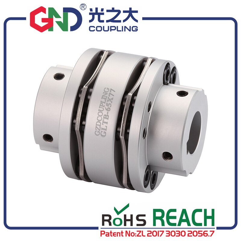 GND 8 tornillo de aleación de aluminio de alta rigidez paso tipo único diafragma keyway serie de acoplamiento del eje