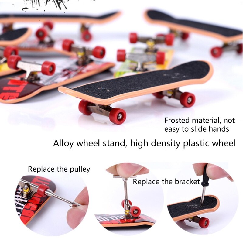 Mini planches à doigts en plastique, support en alliage, Mini Skate, Skateboard, jouets pour enfants garçons