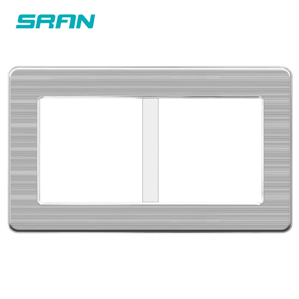 Sran blankt panel med montering av jernplate 146mm*86mm sølvbørstet rustfritt stål bryterkontaktpanel