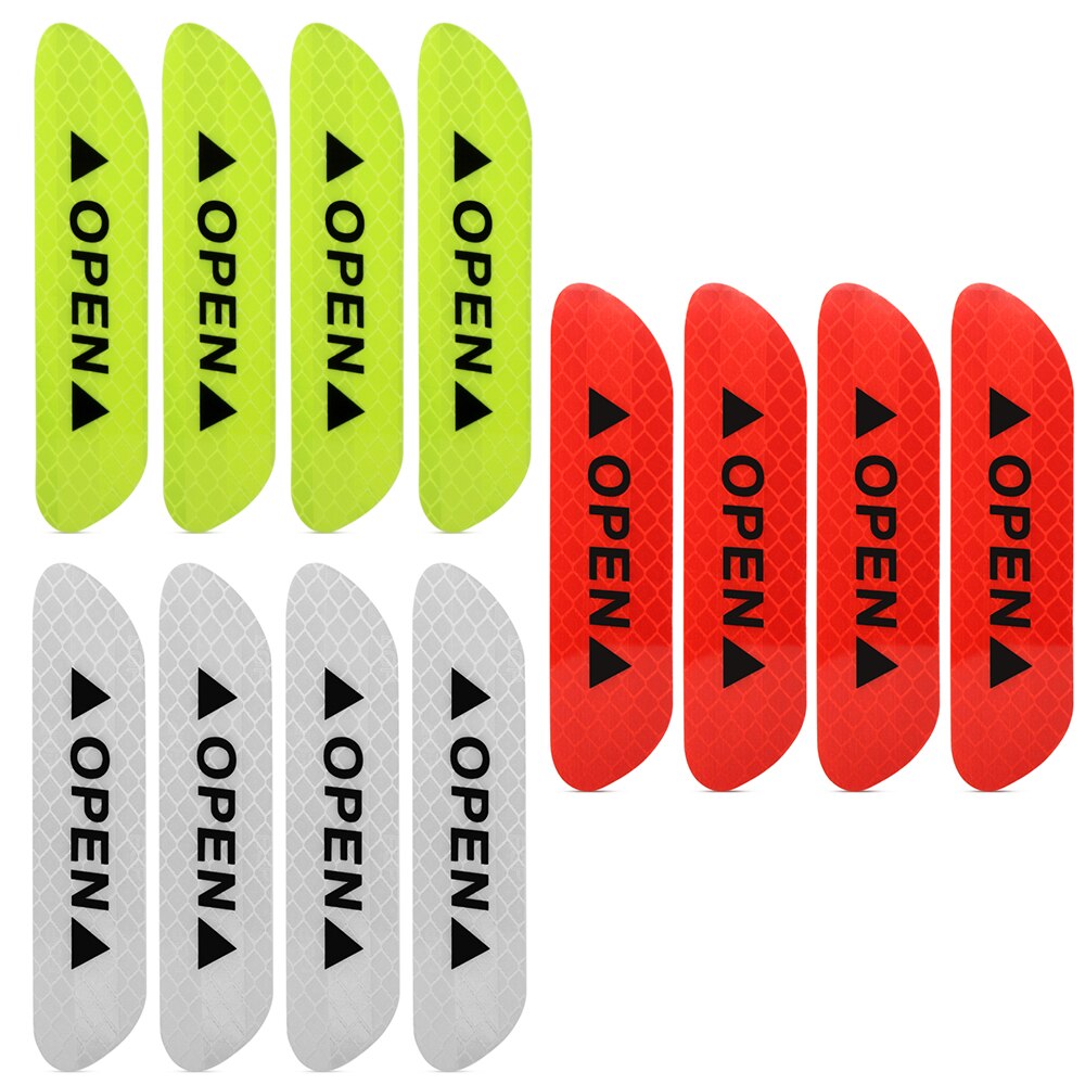 Pegatinas de puerta de coche, de advertencia de seguridad, pegatina reflectante abierta para Opel Insignia A Astra J H G Combo C Mokka X Corsa E Adán