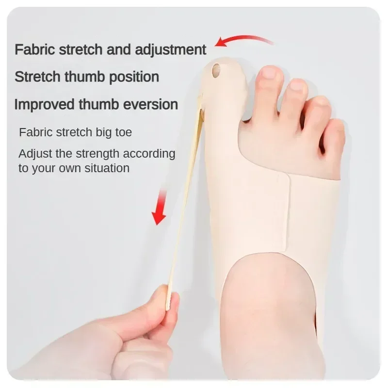 1pc isovarpaan vaivaisenluun korjaussukkaa, säädettävät ortopediset sukat, varpaiden erotin, kivunlievitys, hallux valgus -jalkasuoja, jalkahoitotyökalut