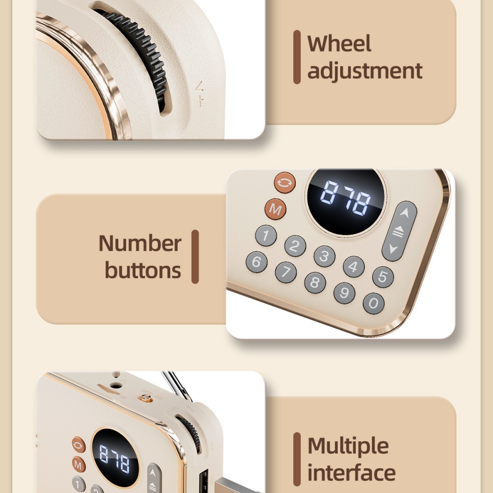Wireless Stereo Bluetooth Speaker with Multi-band Radio Function HIFI Sound Support BT U Disk TF Card Mini Portable Super Bass