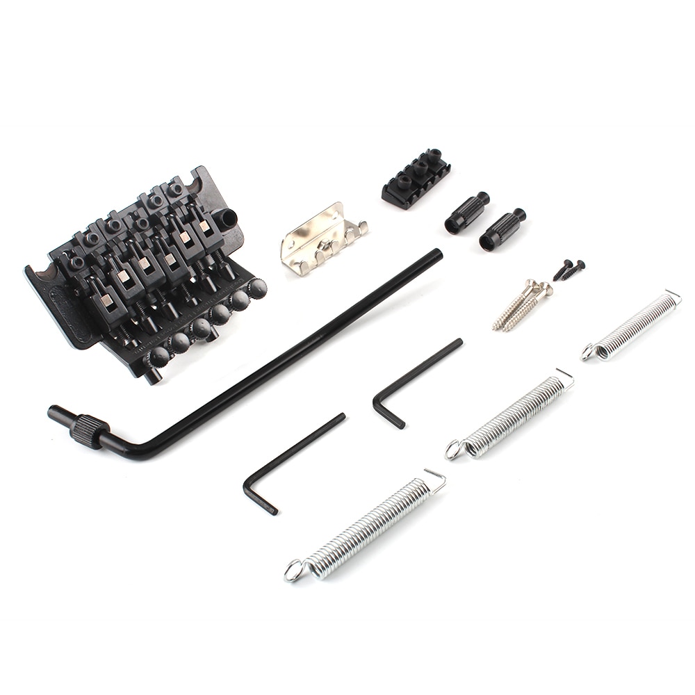 1 Set Black Duplex Tremolo System Electric Guitar Double Tremolo Bridge System For Floyd Rose Lic I/banez